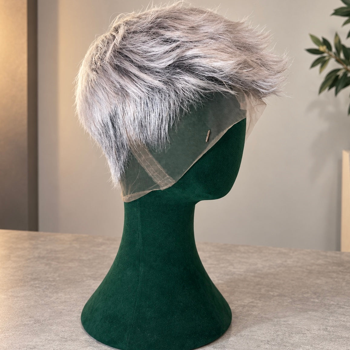 White Choppy Short Full Lace Wig