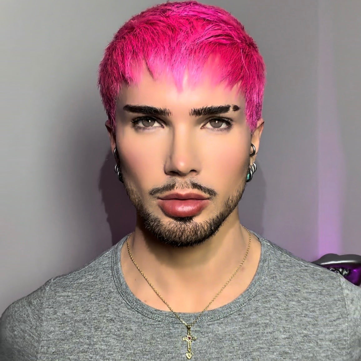 FUCHSIA Short Boy Cut FULL LACE WIG