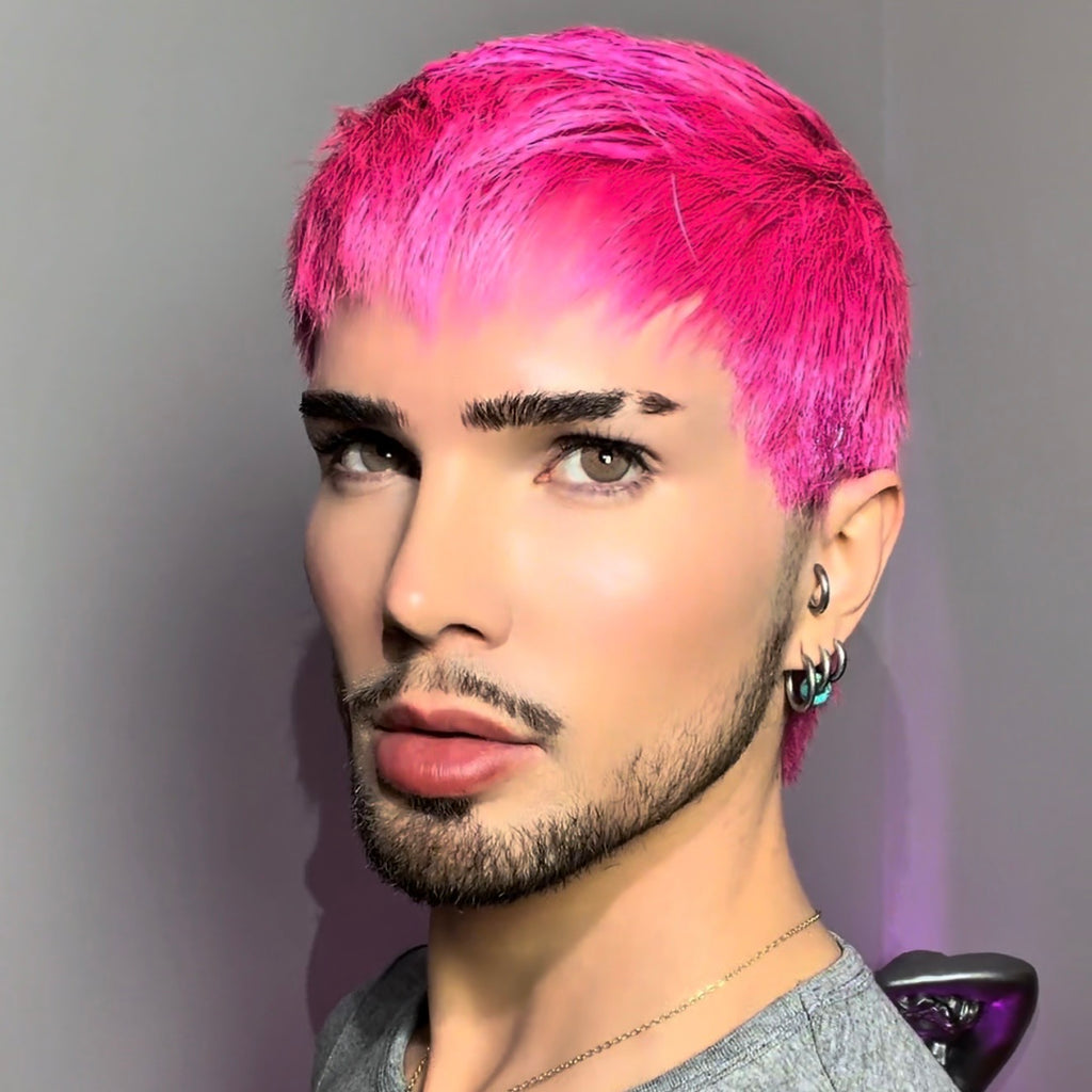FUCHSIA Short Boy Cut FULL LACE WIG