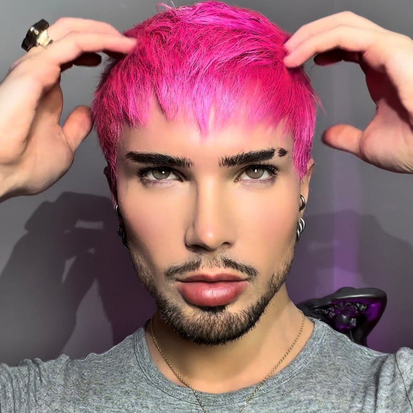 FUCHSIA Short Boy Cut FULL LACE WIG