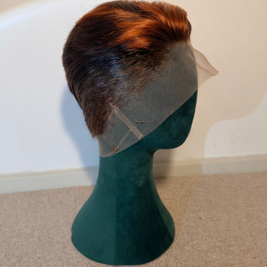 Natural Brown With Copper Flash FULL LACE WIG