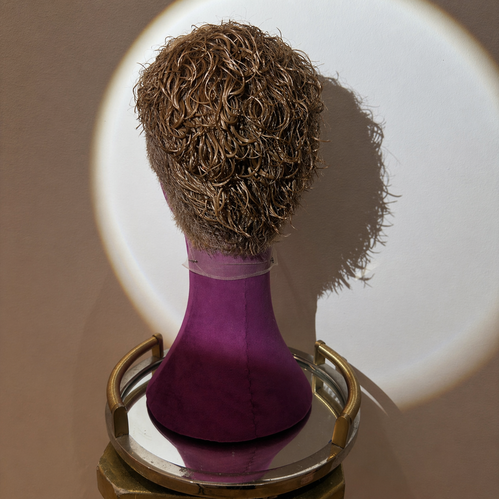 Light Biscuit Brown Curly 360 LACE WIG