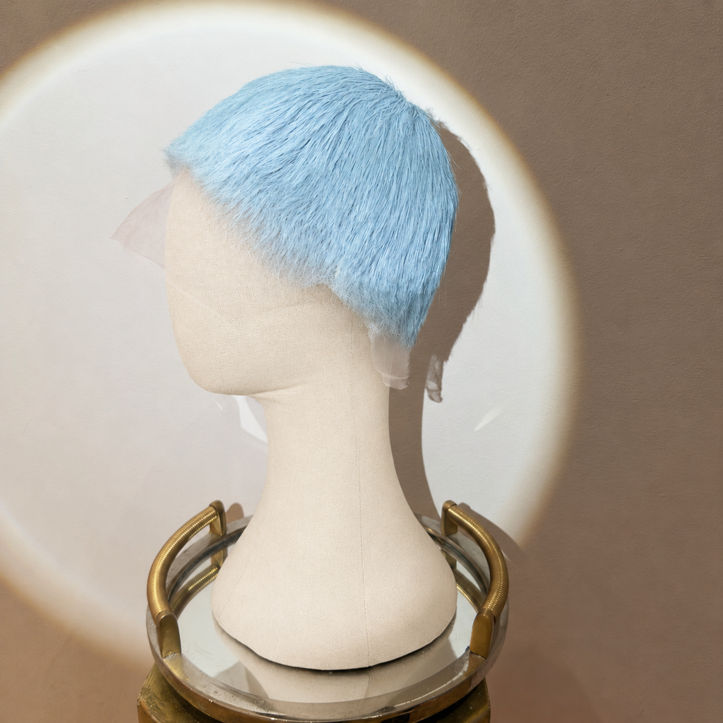Ice Baby Blue Buzz Cut - FULL LACE WIG