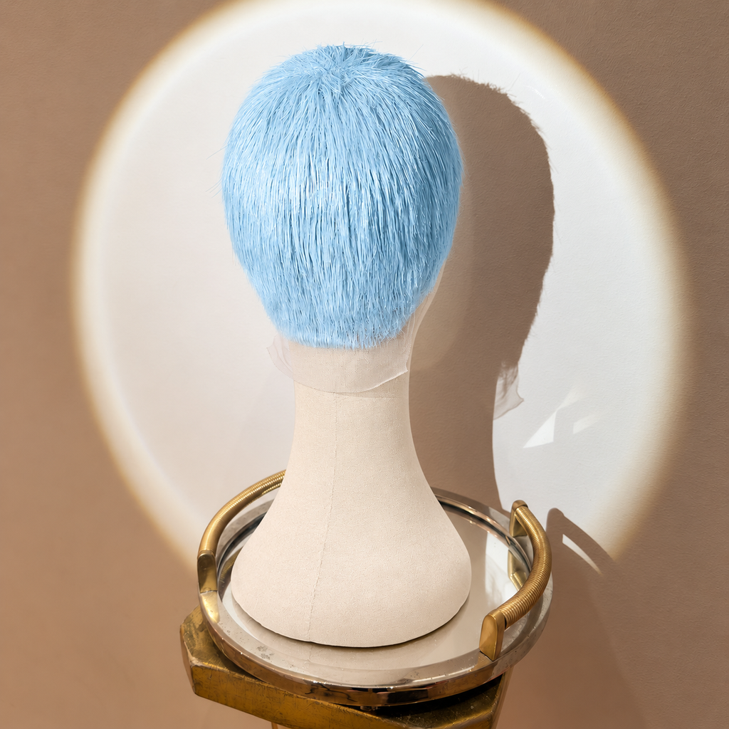 Ice Baby Blue Buzz Cut - FULL LACE WIG