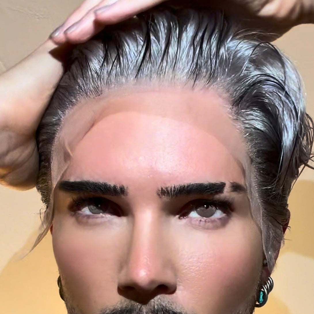 SILVER FOX Salt & Pepper - Soft Grey With 3% Charcoal Black 13x6 Lace Wig