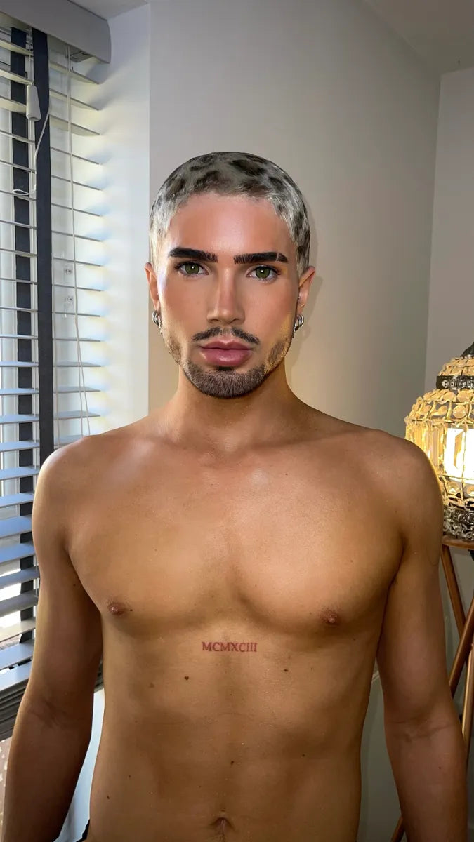 Buzz Cut Platinum + Leopard Print FULL LACE Wig