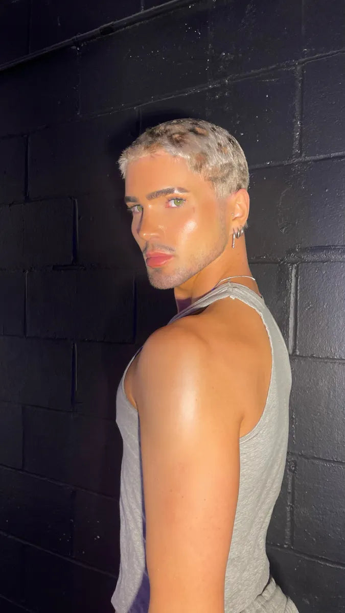 Buzz Cut Platinum + Leopard Print FULL LACE Wig