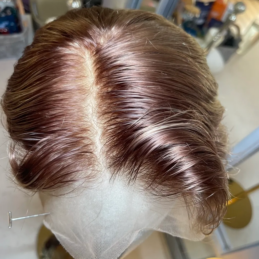 Natural Brown + Sun Kissed Highlights - Tapered Shaven Back & Sides 360 LACE WIG