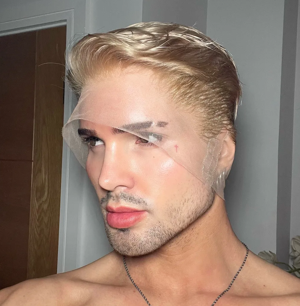 Champagne Blonde Tapered Shaven Back & Sides 360 LACE WIG