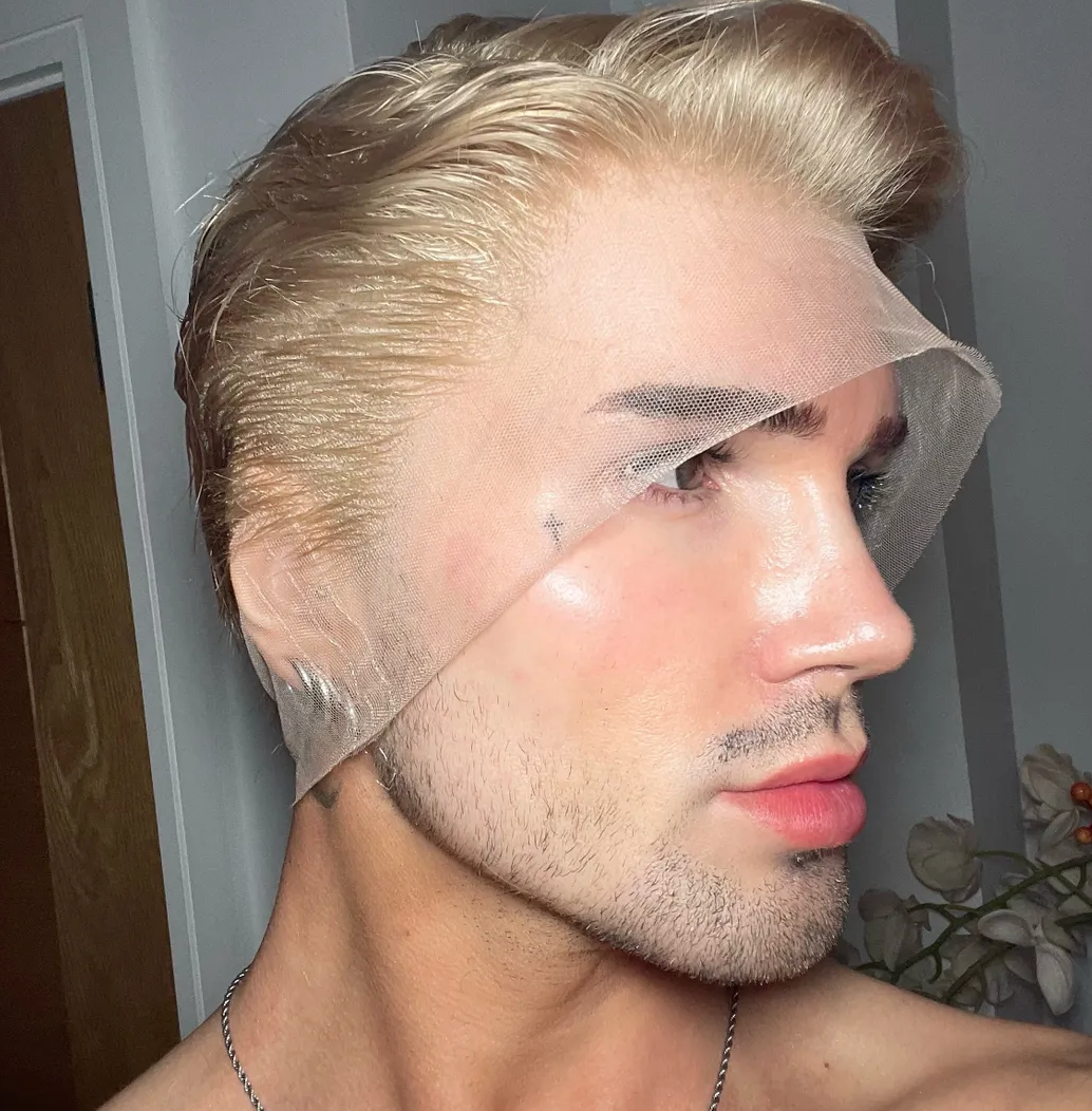 Champagne Blonde Tapered Shaven Back & Sides 360 LACE WIG