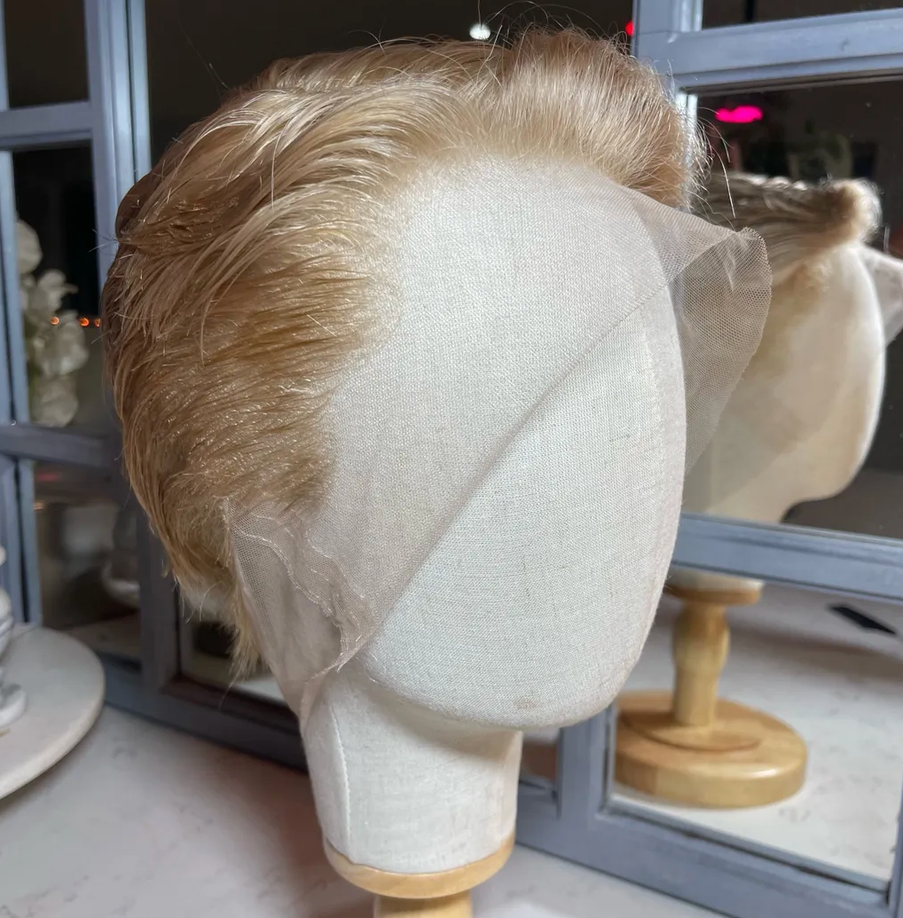 Champagne Blonde Tapered Shaven Back & Sides 360 LACE WIG