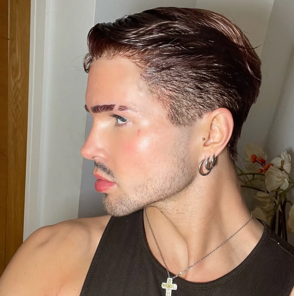 Spiced Copper Brown Tapered Shaven back & Sides 360 LACE WIG