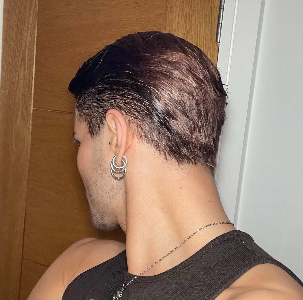 Spiced Copper Brown Tapered Shaven back & Sides 360 LACE WIG