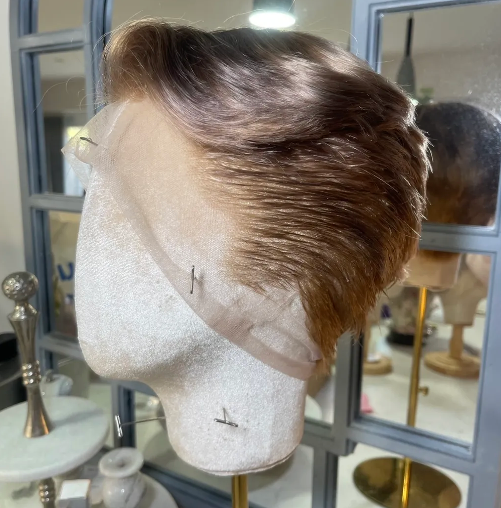 Fair Mousey Brown Tapered Shaven Back & Sides 360 LACE WIG