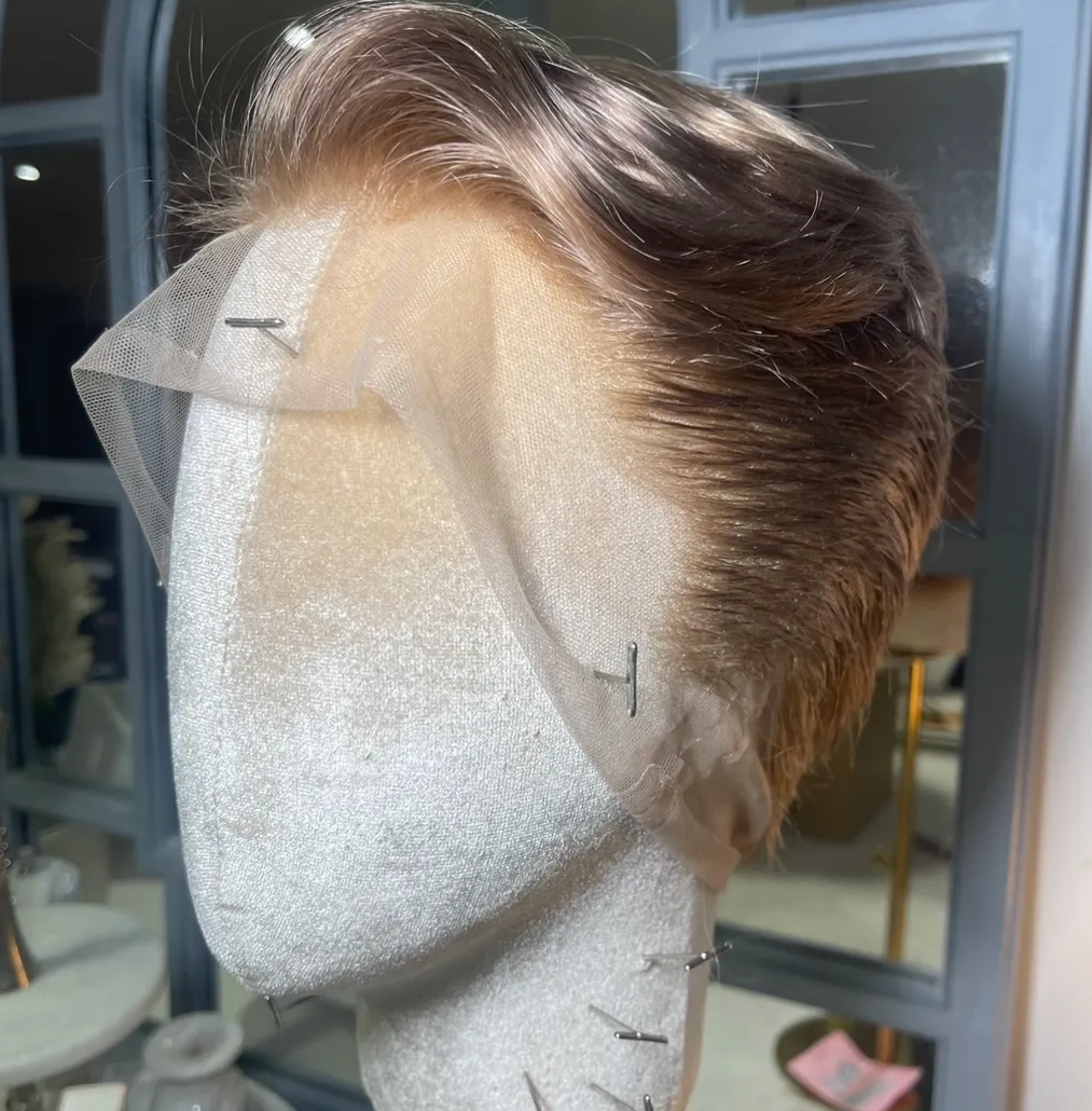 Fair Mousey Brown Tapered Shaven Back & Sides 360 LACE WIG
