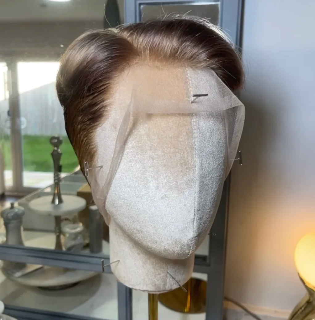 Fair Mousey Brown Tapered Shaven Back & Sides 360 LACE WIG
