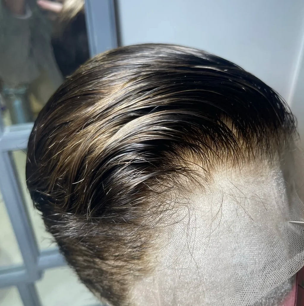 Tiger's Eye Brown Tapered Shaven Back & Sides 360 LACE WIG