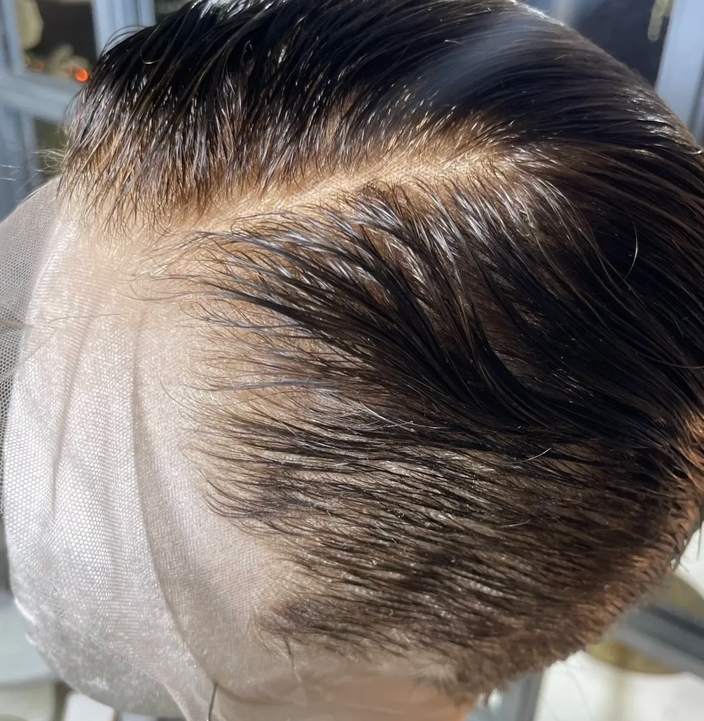 Tiger's Eye Brown Tapered Shaven Back & Sides 360 LACE WIG