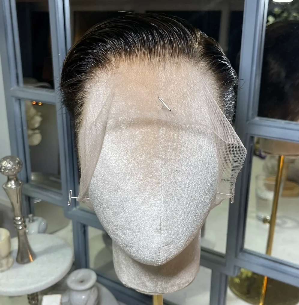 Tiger's Eye Brown Tapered Shaven Back & Sides 360 LACE WIG