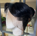Centre Part Black Truffle - Tapered Sides + Fluffy Layers 360 LACE WIG