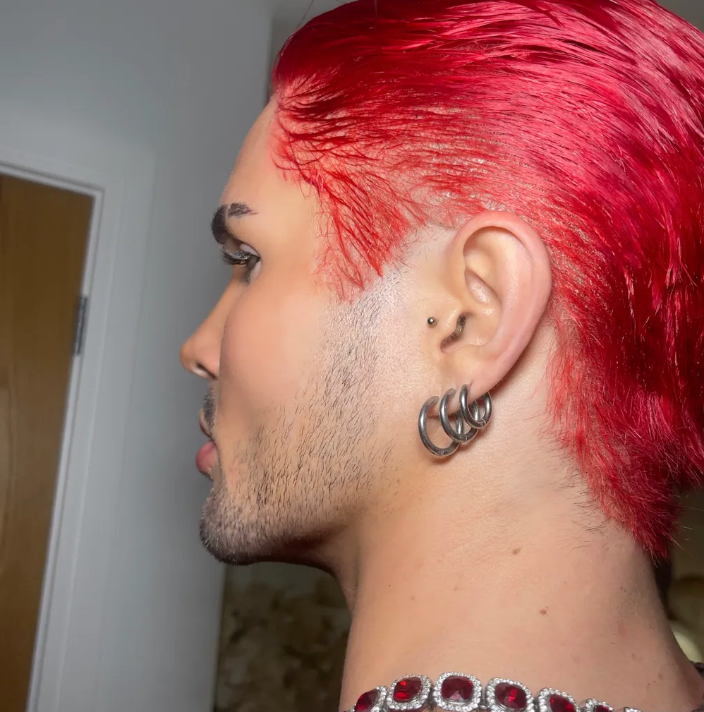 Ruby Red Short Tapered Back & Sides 360 LACE WIG