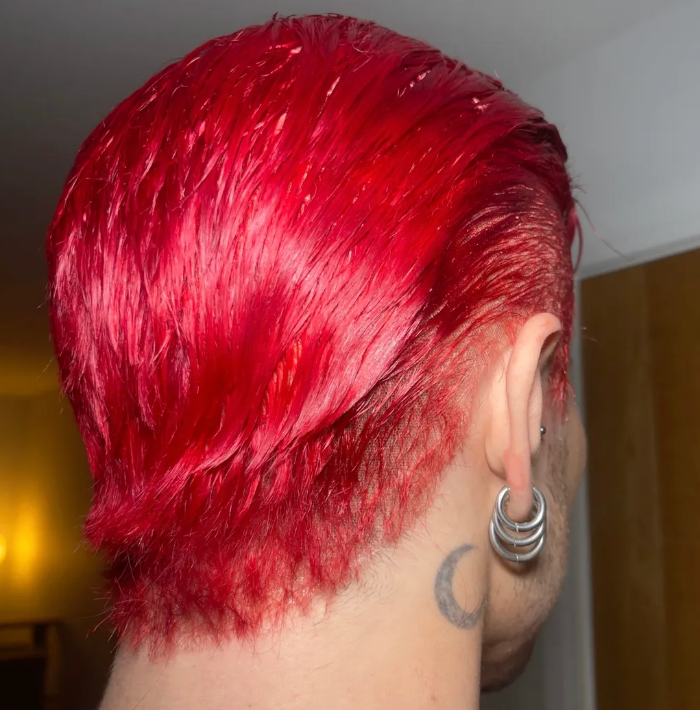 Ruby Red Short Tapered Back & Sides 360 LACE WIG