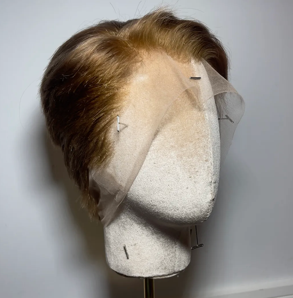 Light Toffee Tapered Shaven Back & Sides 360 LACE WIG