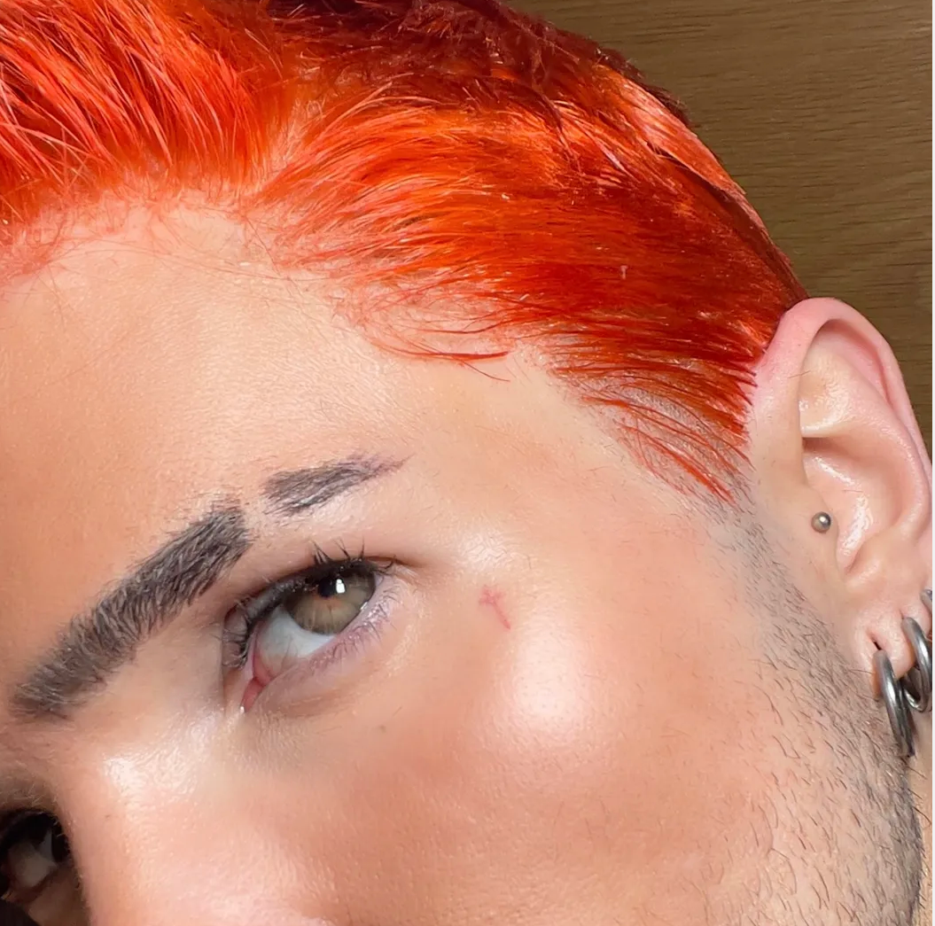 Traffic Cone Orange Short Cut FULL LACE WIG