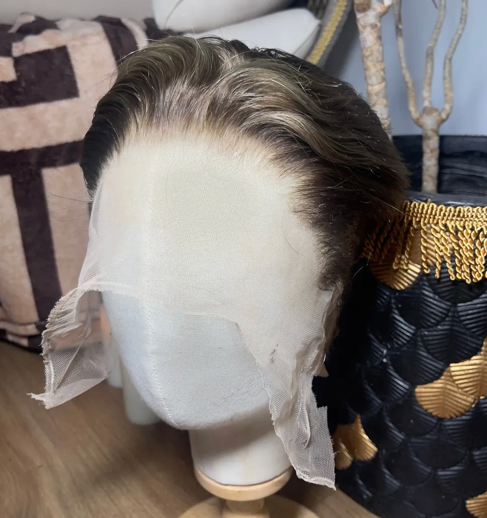 Soft Medium Brown With Tone & Blonde Front Highlights FULL LACE WIG