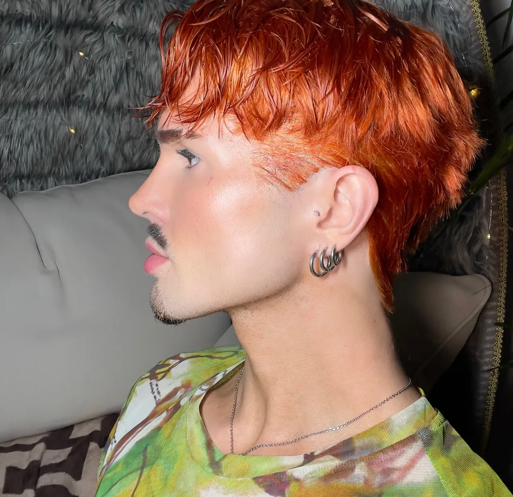 Mango Smash (Ginger) Classic Mens Cut With Tapered Sides 360 LACE WIG