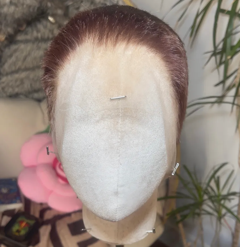 BUZZ CUT Warm Natural Golden Brown FULL LACE WIG