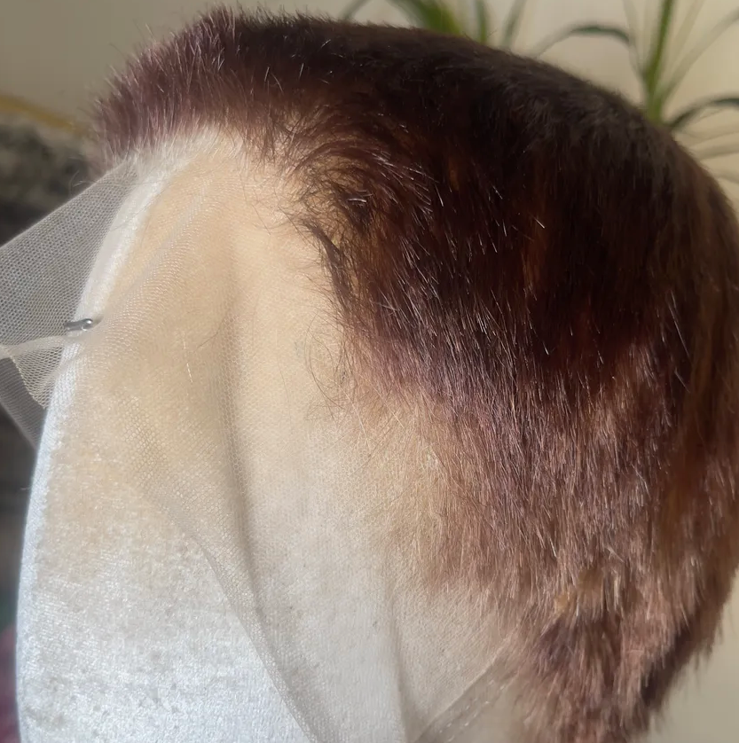 BUZZ CUT Warm Natural Golden Brown FULL LACE WIG