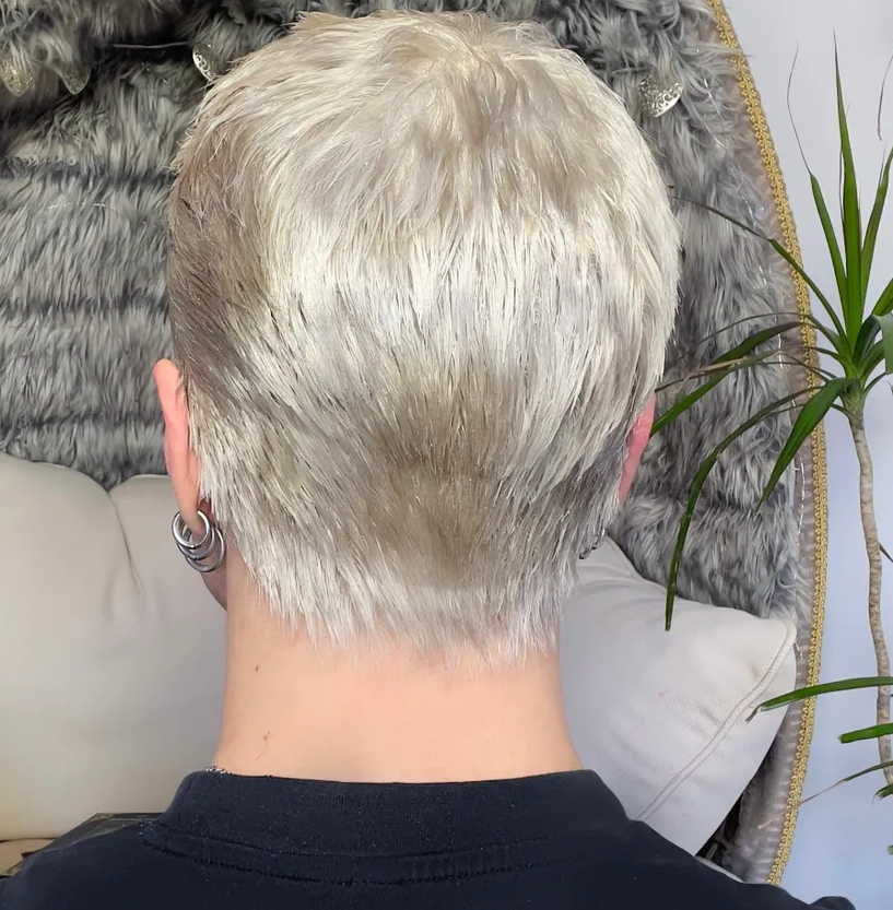 "SPIKE" (Buffy) Short White Blonde FULL LACE Wig