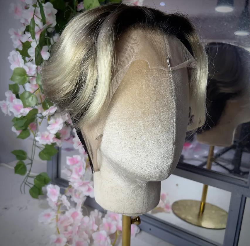 Prince Charming Hair 360 Lace - Medium/ Dark Brown Roots, Cool Blonde Lengths