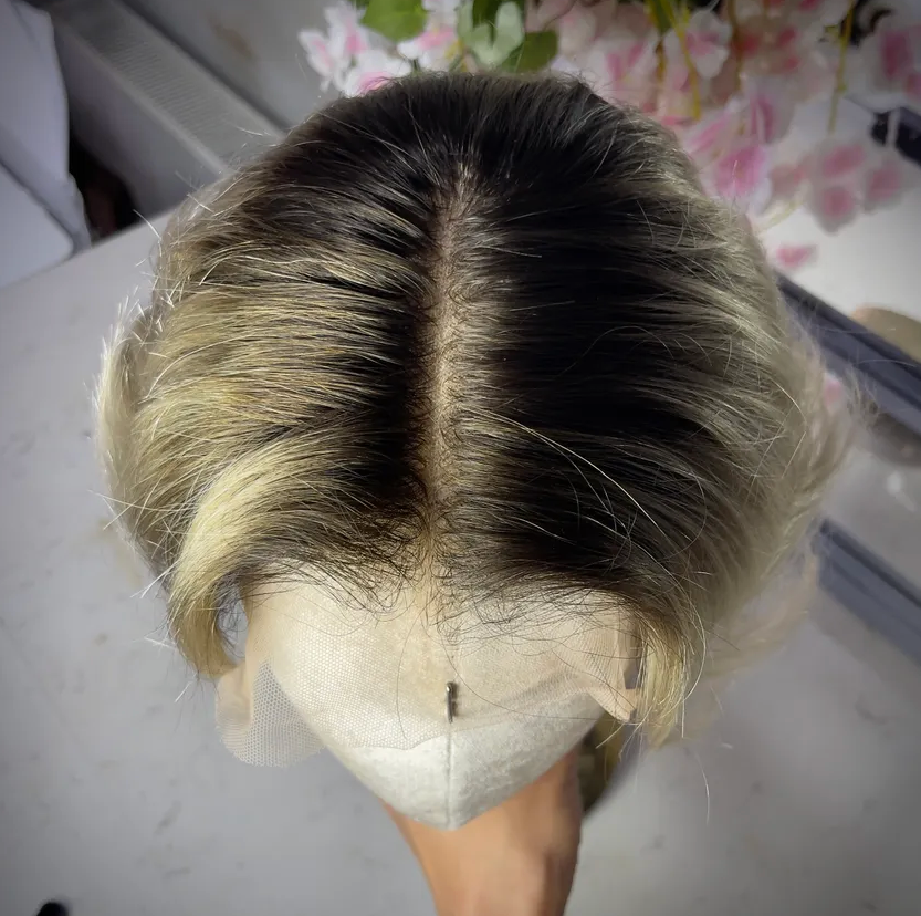 Prince Charming Hair 360 Lace - Medium/ Dark Brown Roots, Cool Blonde Lengths