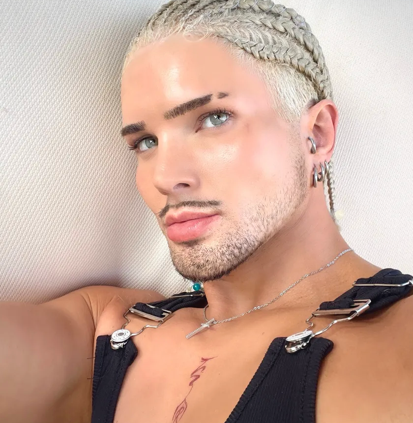 Iced Blonde 12 Braid ( NO BEADS ) FULL LACE WIG