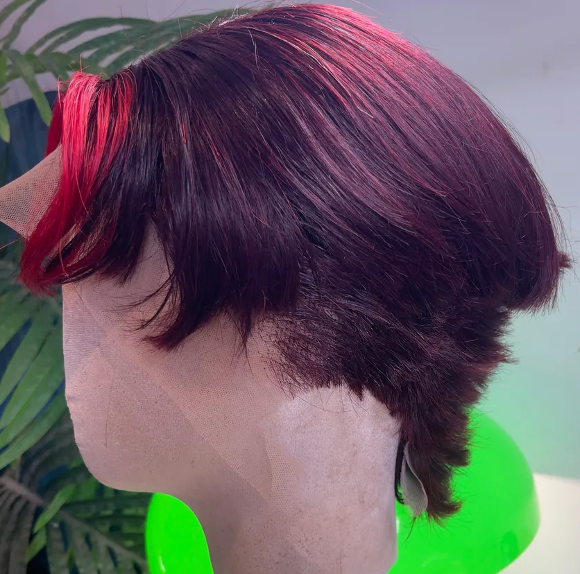 Pillarbox Red & Deep Wine 360 HD Lace Wig