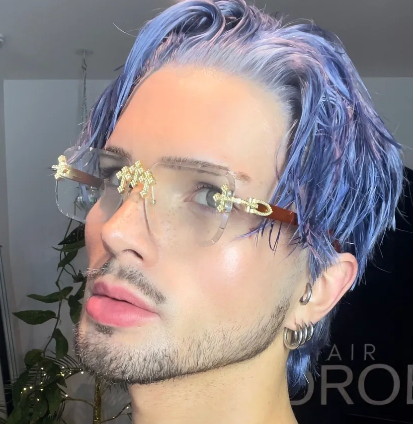 Denim Blue - Bang/Mullet Ish Style 360 LACE WIG
