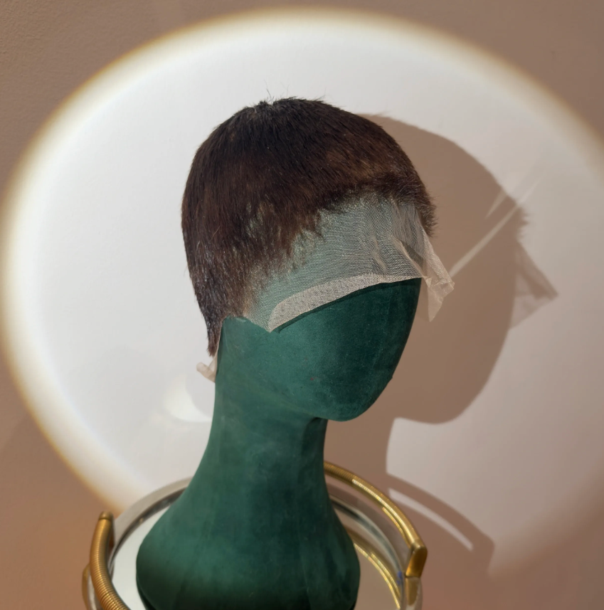 Dark Golden Brown Full Lace Buzz Cut