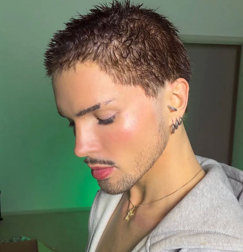 Dark Golden Brown Full Lace Buzz Cut