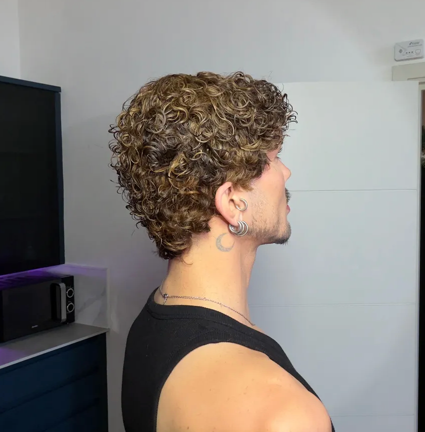 Short Defused Curly “Caramel” NO LACE WIG