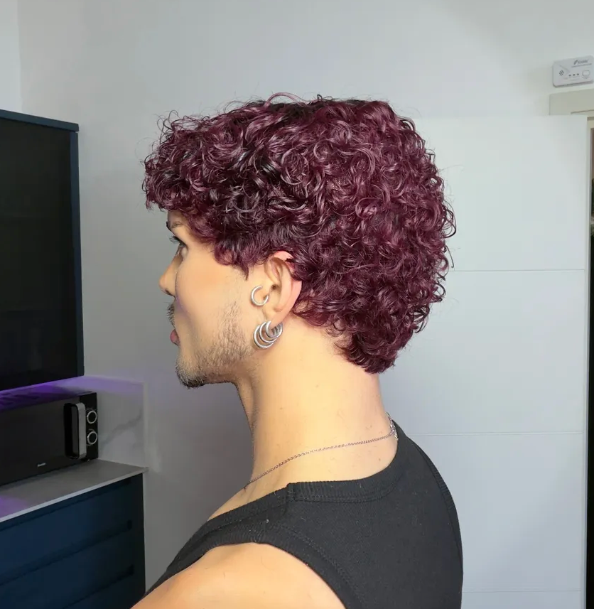 Short Defused Curly “Cherry” NO LACE WIG