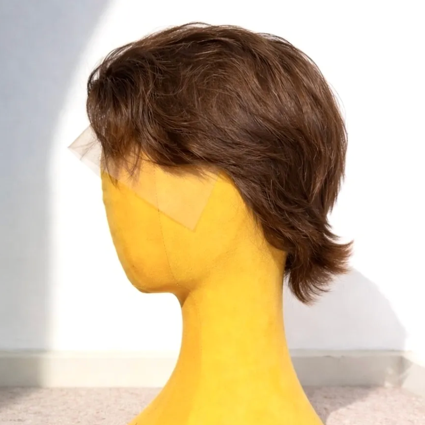 Razor Cut Clean Shag | Warm Summer Brown - FULL LACE WIG
