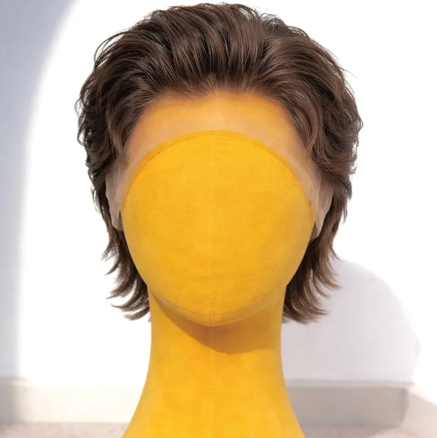 Razor Cut Clean Shag | Warm Summer Brown - FULL LACE WIG