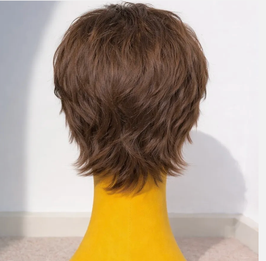 Razor Cut Clean Shag | Warm Summer Brown - FULL LACE WIG