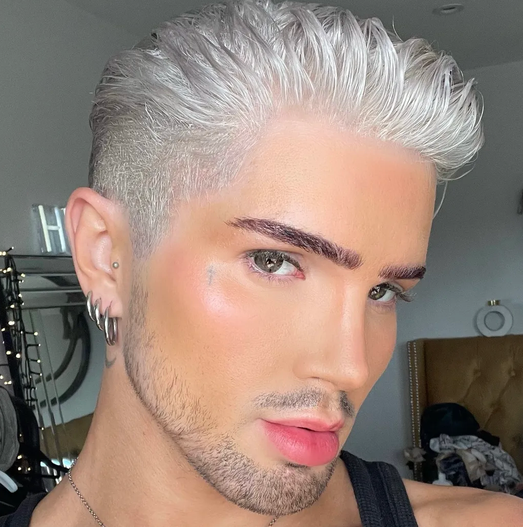 Platinum Ash Blonde Tapered Shaven Back & Sides 360 LACE WIG
