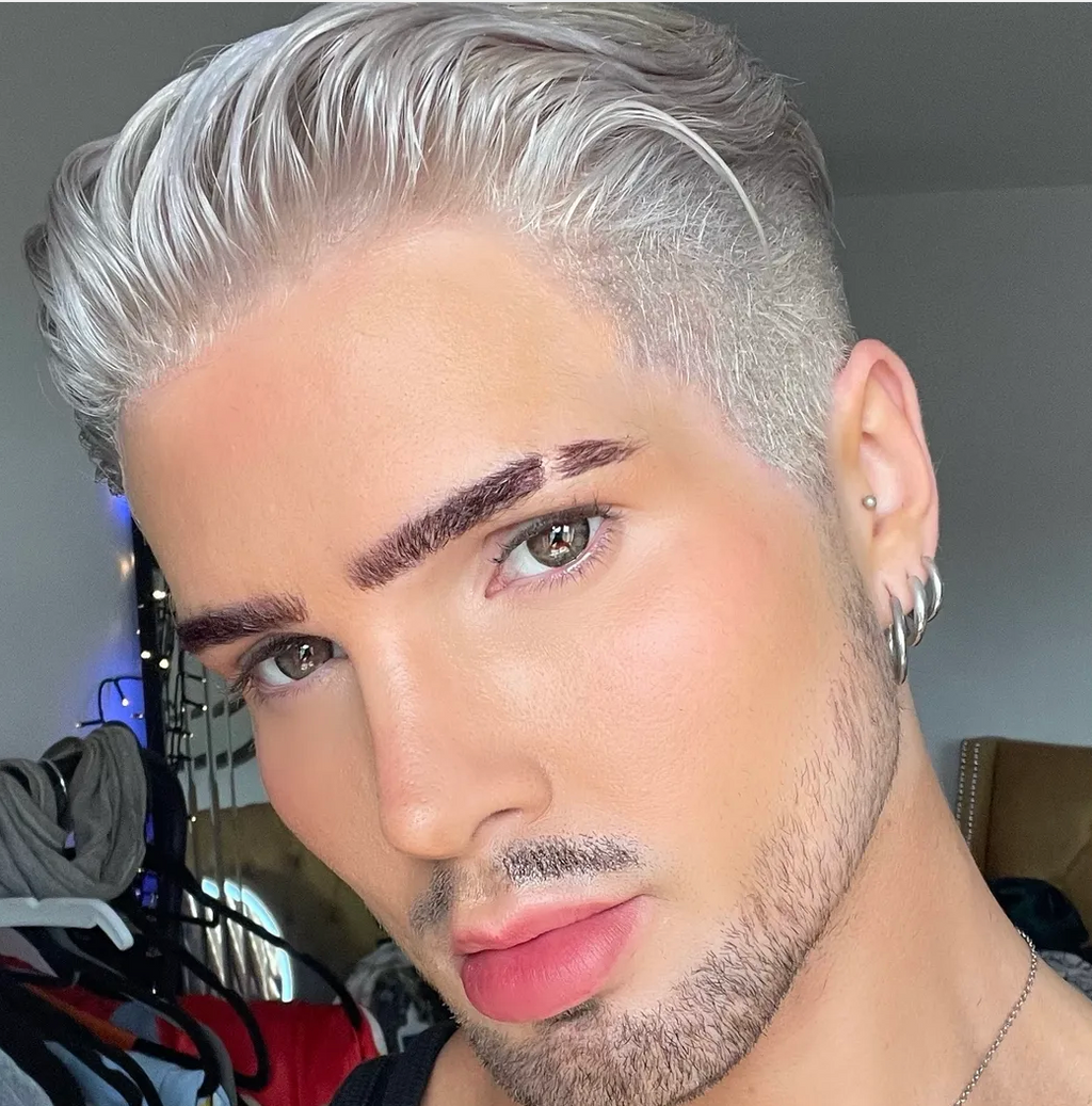 Platinum Ash Blonde Tapered Shaven Back & Sides 360 LACE WIG